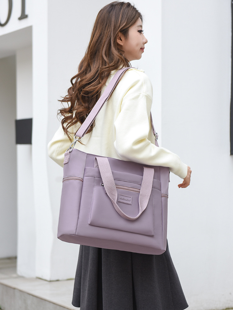 New women's nylon casual large capacity travel bag, water-resistant, multi-pocket, handbag, crossbody bag, shoulder bag.