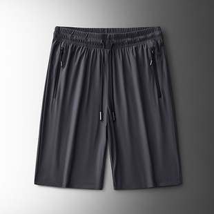Nylon plus size Ice Silk Shorts Men's Summer Thin Quick-drying Pants Loose Basketball Sports Pants Casual Pants Men's