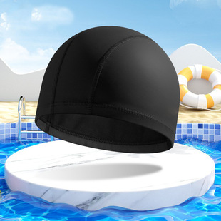 Swimming cap for boys and girls adult swimming cap waterproof comfortable professional PU silicone hat swimming goggles set equipment not tight head