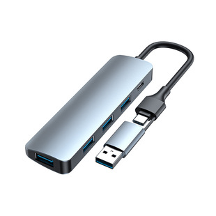 Двухголовый Type-c USB-A расширения док-станции ноутбук один перетаскивает четыре HUB делитель расширитель USB3.0