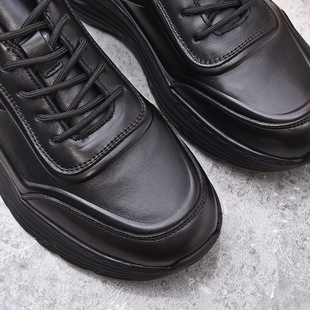 Men's Shoes Spring and Autumn Business Casual Leather Shoes Light Bottom Line Men's Genuine Leather Soft Bottom Dad Shoes Breathable Fashion Shoes