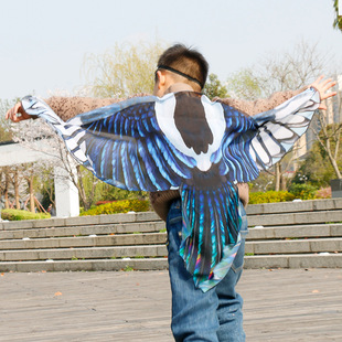 Halloween children simulation bird wings cape headdress eagle party performance costume props cos