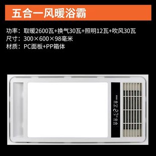 FSL Foshan Lighting Multifunctional Air Warming Bath Heater N39 Integrated Ceiling Installation 300*600
