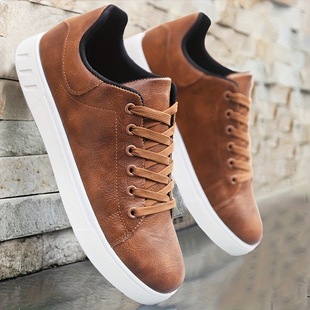 Men'S pu Lace-Up Skate Shoes, Stylish, Comfortable,