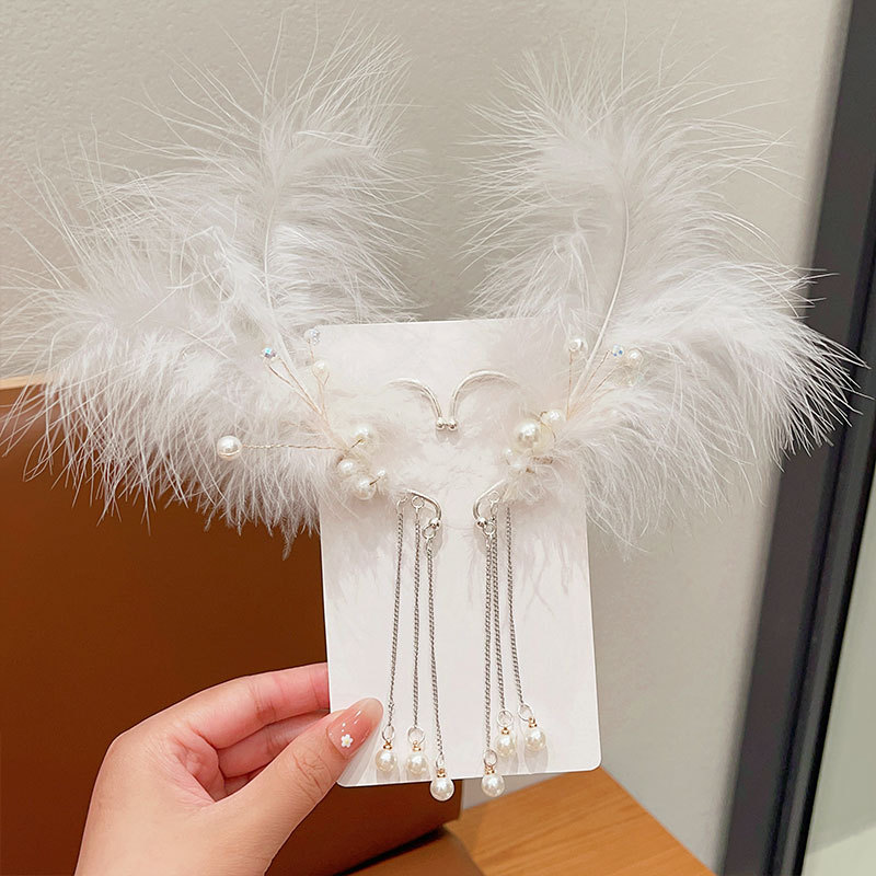 Mermaid Tassel Hairpin Girl Dancing Forehead Chain Headdress Little Girl Princess Style Butterfly Performance Kidsren's Hair Accessories