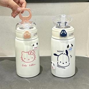 Cat Claw Изоляционные чашки ins Высокое значение Симпатичные Hello Kitty теплоизоляционные соломки чашки из нержавеющей стали портативный студенческий стакан для воды