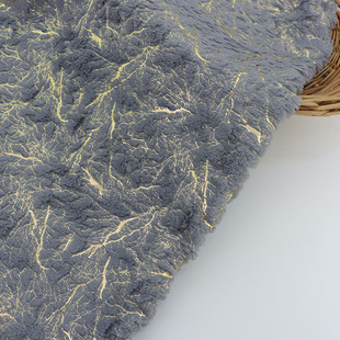 Full Polyester Bunny Fur Bronzing Pv Velvet 320g Autumn and Winter Hat Scarf Luggage Toy Pet Nest Composite Fabric