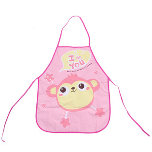 Children's Cartoon Waterproof Painting Apron Children's Sleeveless Cover Clothes Painting Clothes Small Bib Slippery Bag Set