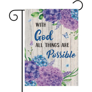 Floral Garden Flag Spring Summer Double-sided Sunflower Bee Butterfly Linen Yard Flag Amazon Cross-border Hot Sale