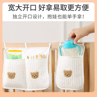 ✅ Bedside Storage Hanging Bag Crib Storage Basket Baby Diaper Bedside Hanging Basket Bed Fence Storage