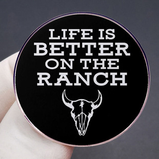 The Ranch Life Is Better Brooch English Cartoon Pin Badge Metal Alloy Badge Accessories