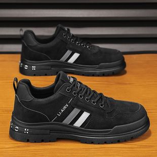 Men's Shoes 2025 New Spring Construction Site Work Leisure Labor Protection Board Shoes Work Non-slip Wear-resistant Shoes for Men