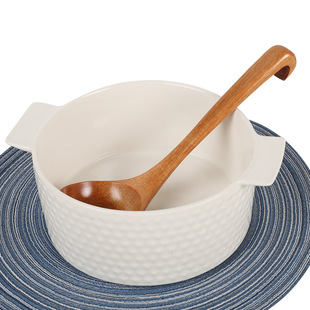 Soup Household Wooden Spoon Wholesale Creative Oil Spoon with Hook Long Handle Hot Pot Spoon Engraved Large Wooden Soup Spoon