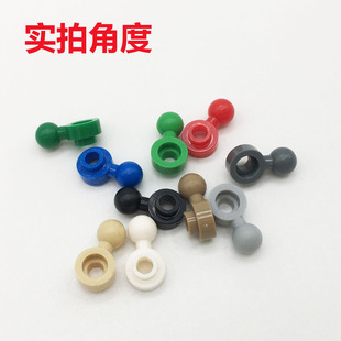 Cross-border MOC small particle 1x 1 round plate with hole with ball head on one side compatible with Lego 3614 building blocks science and education parts