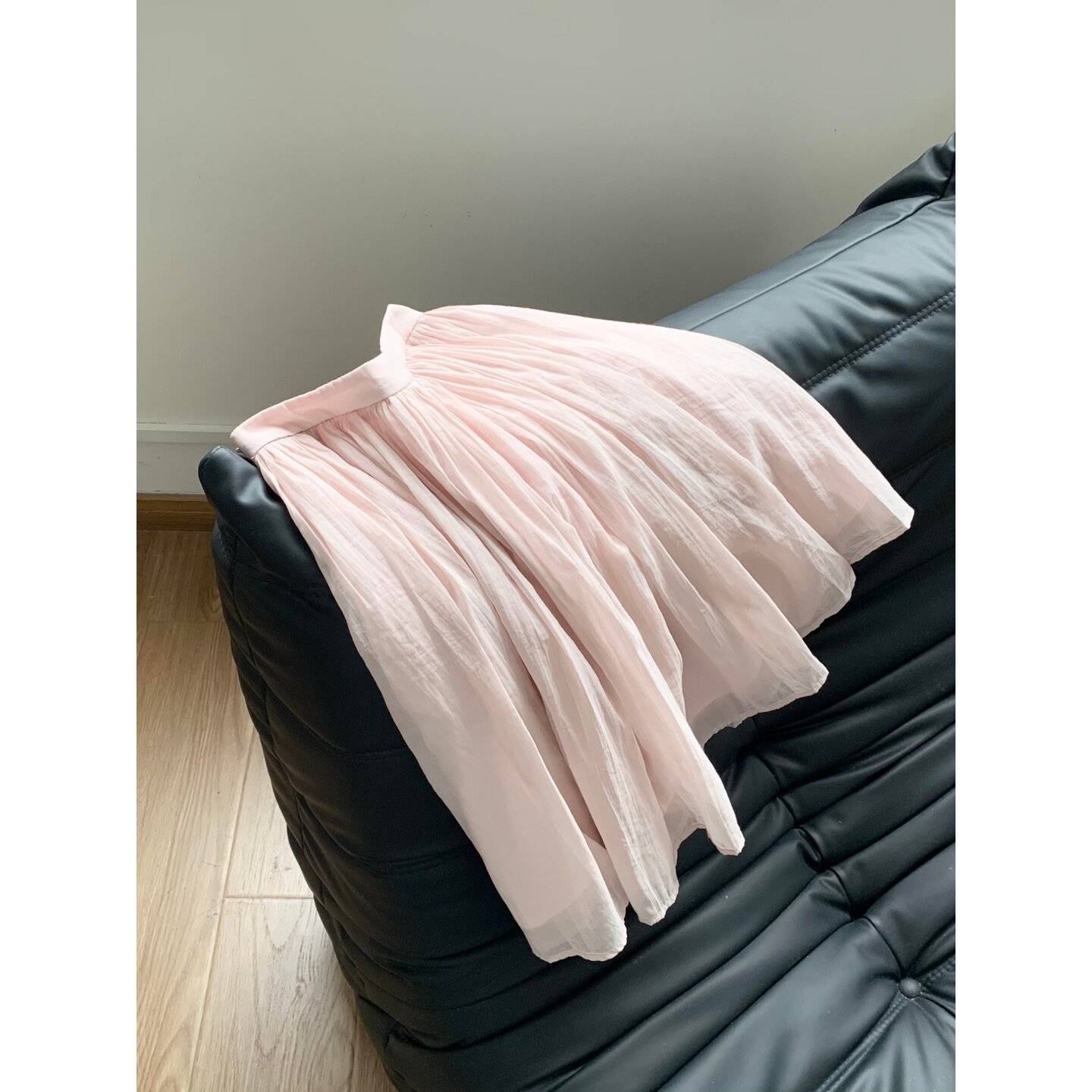 Slightly plump women's elegant and gentle ballet pink skirt, summer high-waisted slimming short skirt, A-line skirt for commuting