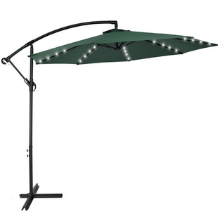 Outdoor parasol with led string lights with remote control foreign trade courtyard umbrella outdoor leisure balcony banana umbrella wholesale