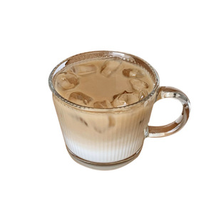High-looking household transparent glass with handle drinking cup Milk Cup breakfast coffee cup office water Cup