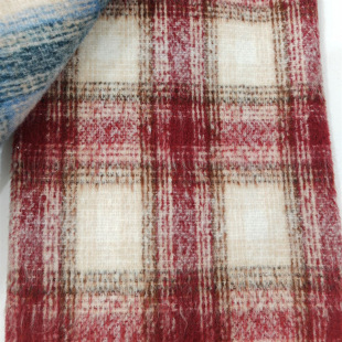Factory Supply Slub Wool Long Hair Chanel Style Plaid Men's Women's Wear Children's Wear Fabric Autumn and Winter