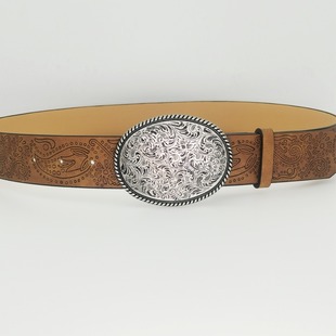 Foreign Trade Bohemian Floral Print Unisex Belt Cowgirl Animal Cow Pattern Retro Belt