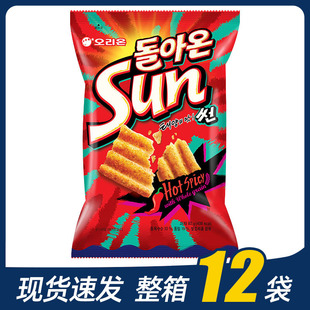 South Korea imported haoliyou sun corn chips spicy/garlic flavor 70g wave puffed potato chips snack