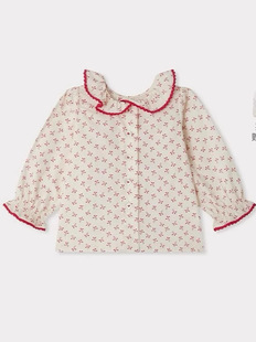 XSY No Return No Change 2025 Spring and Summer New Children's Wear New Ruffled Digital Printing Long Sleeve Shirt