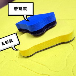 Children's small bone whiteboard eraser with magnetic Mini small blackboard eraser composite eva felt flannel board eraser wholesale