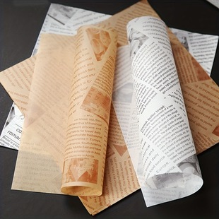 Commercial American Fried Snacks Fried Chicken Barbecue Pizza Pad Food Special Cowhide English Thickened Oil-proof Paper