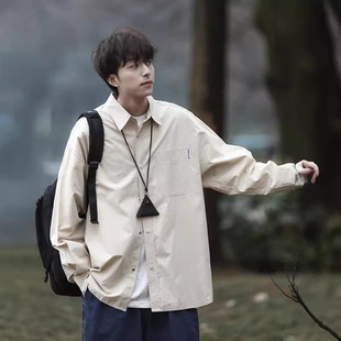 Japanese Style Retro Long Sleeve Shirt Men's Autumn Design Sense Loose Casual Shirt American Style High Street Fashionable Brand Pluck Handsome Jacket