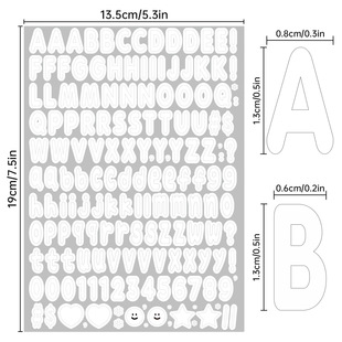 0.5 inch vertical version alphanumeric sticker cross border color letter gift waterproof decoration DIY hand account sticker