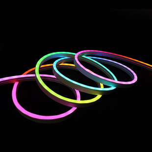 USB Symphony Neon Light Strip Set 5v Bluetooth app Silicone Waterproof Music Voice Control Running Water Horse Decoration Light Strip