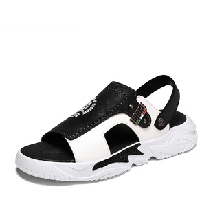 Teenager Summer Casual Sandals Fashion Color-matching Slippers New Style Home Outdoor Two-wear Flat Men's Shoes