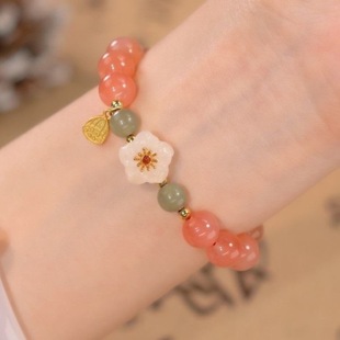 Cold Style Cat's Eye Stone Bracelet Crystal Beaded Pearl Bracelet Ladies Niche Korean Light Luxury Girlfriend Bracelet Wholesale