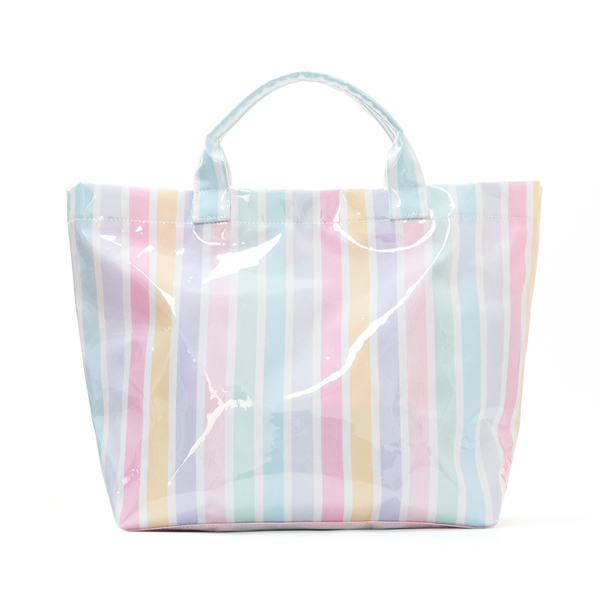 New cross-border striped tote bag, stylish, lightweight, convenient handbag for commuting, large capacity, portable travel shoulder bag.