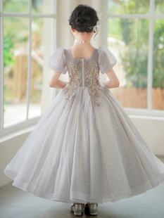 Children's Host High-end Princess Dress Wedding Flower Girl's 10th Birthday Little Girl's Piano Performance Dress Girl's Dress
