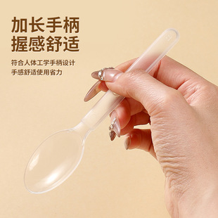 Disposable American Style Spoon Fork with Packaging Edible Grade Takeaway Commercial Fruit Cake Plastic Dessert Fork Spoon