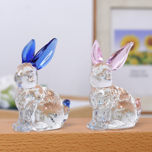 Zodiac Animal Crystal Rabbit Dragon Zodiac Dragon Crafts Indoor Living Room Decoration Ornaments Birthday Gift Cross-border Supply