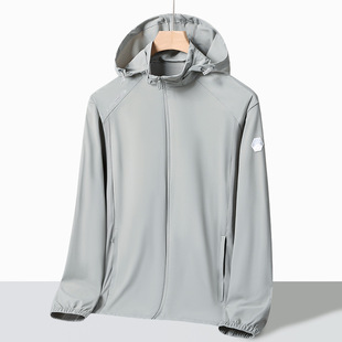 2025 new lightweight breathable ice feeling outdoor ice silk hooded men's and women's sunscreen outdoor sunscreen women's summer UPF50