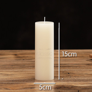 Factory direct supply candle cylindrical smokeless tasteless ivory white big candle wholesale European romantic birthday wedding