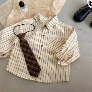 Children's Coat 2025 Spring New Boys and Girls Solid Color Lapel Leather Coat Baby Korean-style All-match Short Jacket Trendy