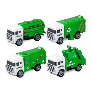 Mini alloy car suit children's back car simulation excavator fire truck model alloy toy car simulation
