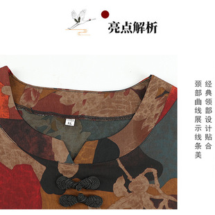 Middle-aged and elderly summer clothes suit female mother new style t-shirt grandma casual two-piece old woman clothes