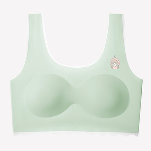 Girls' Traceless Ice Silk Underwear Girls' Developmental Vest Early Puberty Senior high school Students Teenage Girls Bra