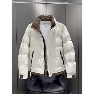 Thickened Warm Down Jacket Men's Winter 2024 New Short Men's Coat Fashion Brand Korean Style Handsome White Duck Down Fashion