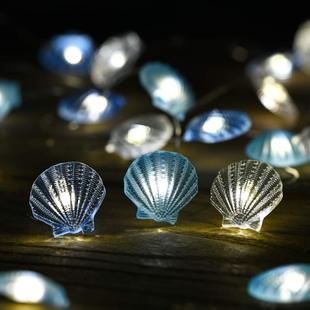 Морская серия световая гирлянда оптом морская тема морской конек Раковина Морская звезда рыба чистая украшение комнаты огни