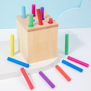 Montessori Coin Box Baby Classification Color Matching Geometric Shape Cognitive Teaching Aids Early Education Educational Stick-in Toys