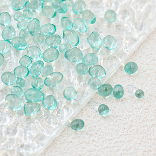 Oversized colorful glass sand nail jewelry diy handmade material fish tank landscape cobblestone transparent color big round stone