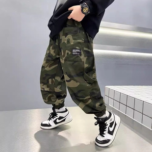 Fashion Brand Youth Popular Casual Pants Daily Summer Straight Camouflage Trendy Trousers Children's Wear Boys