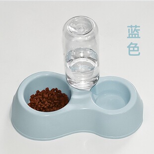Factory direct neck protection cat bowl integrated double bowl anti-knock dog bowl automatic drinking water feeding dog bowl pet bowl
