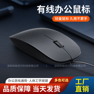 Wired optical mouse usb interface small thin suitable for desktop laptop factory direct wholesale