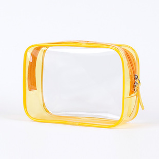 PVC Transparent Waterproof Cosmetic Bag Portable Travel Wash Bag in stock Wholesale Logo Multifunctional Storage Bag